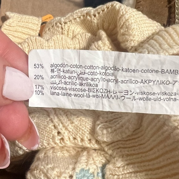 Zara Girls Floral Skort Size 13-14 Yellow Blue Ruffles Tiered - Picture 4 of 5